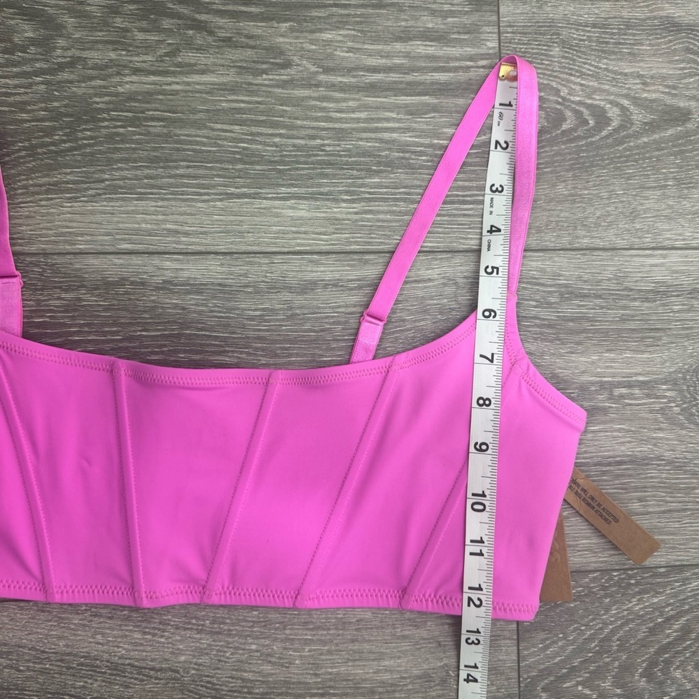 NWT SKIMS Fit Everybody Corset Top Neon Pink Size 3X - Picture 9 of 9